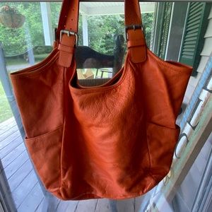 GARNET HILL ORANGE TOTE